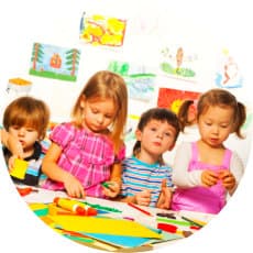 image of four kids playing